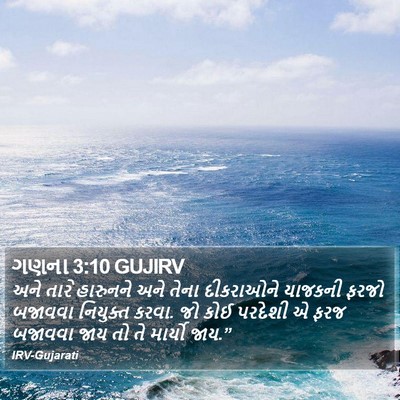 ગણના 3:10 GUJIRV Bible Verse Image