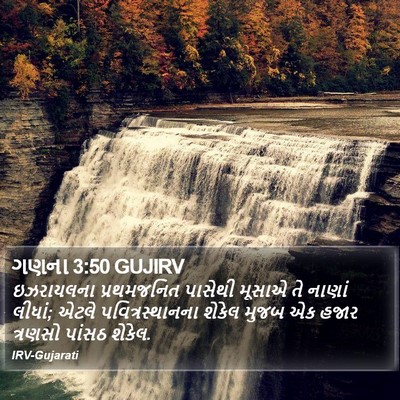 ગણના 3:50 GUJIRV Bible Verse Image