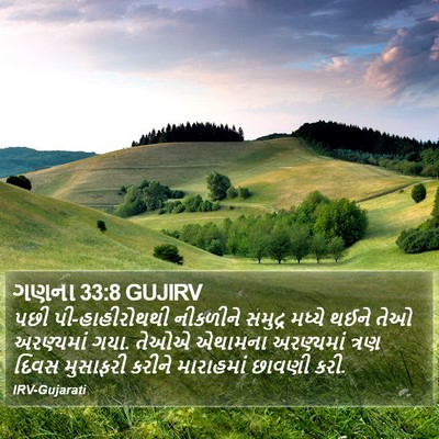 ગણના 33:8 GUJIRV Bible Verse Image