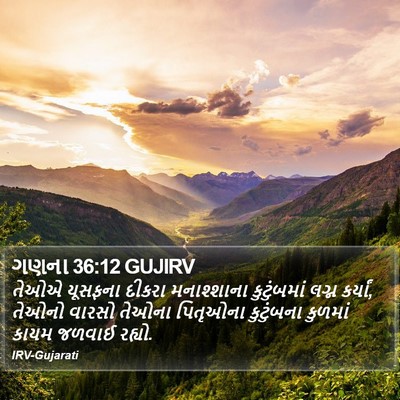 ગણના 36:12 GUJIRV Bible Verse Image