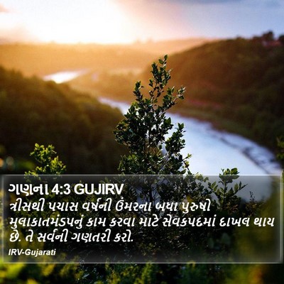 ગણના 4:3 GUJIRV Bible Verse Image