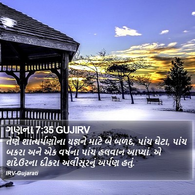 ગણના 7:35 GUJIRV Bible Verse Image