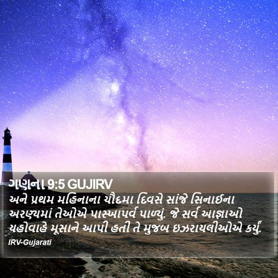 ગણના 9:5 GUJIRV Bible Verse Image