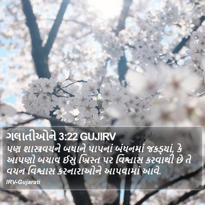 ગલાતીઓને 3:22 GUJIRV Bible Verse Image