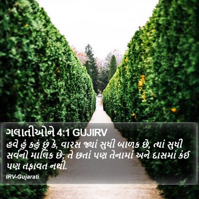 ગલાતીઓને 4:1 GUJIRV Bible Verse Image