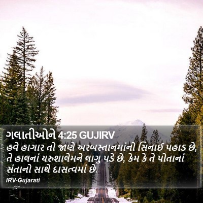 ગલાતીઓને 4:25 GUJIRV Bible Verse Image