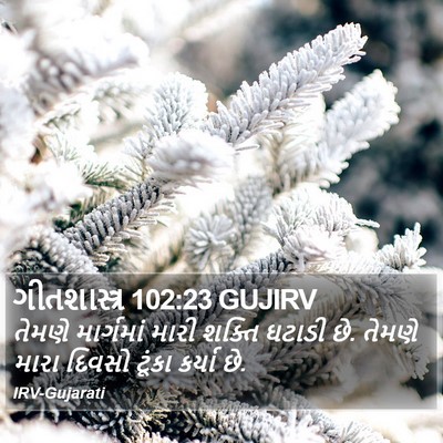 ગીતશાસ્ત્ર 102:23 GUJIRV Bible Verse Image