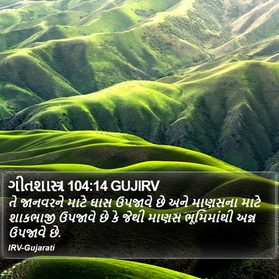 ગીતશાસ્ત્ર 104:14 GUJIRV Bible Verse Image