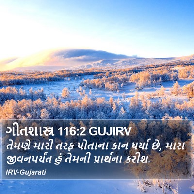 ગીતશાસ્ત્ર 116:2 GUJIRV Bible Verse Image