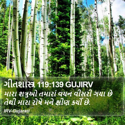 ગીતશાસ્ત્ર 119:139 GUJIRV Bible Verse Image
