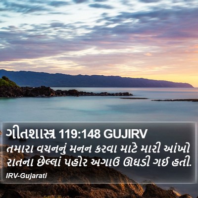 ગીતશાસ્ત્ર 119:148 GUJIRV Bible Verse Image