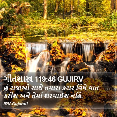 ગીતશાસ્ત્ર 119:46 GUJIRV Bible Verse Image
