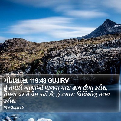 ગીતશાસ્ત્ર 119:48 GUJIRV Bible Verse Image