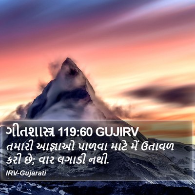 ગીતશાસ્ત્ર 119:60 GUJIRV Bible Verse Image