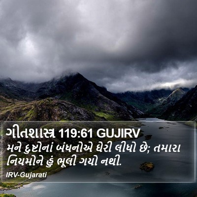 ગીતશાસ્ત્ર 119:61 GUJIRV Bible Verse Image