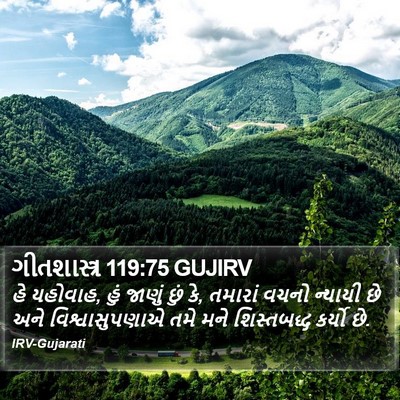 ગીતશાસ્ત્ર 119:75 GUJIRV Bible Verse Image