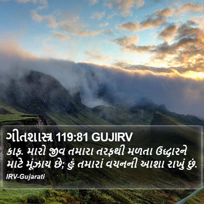 ગીતશાસ્ત્ર 119:81 GUJIRV Bible Verse Image