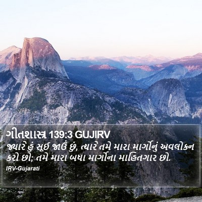 ગીતશાસ્ત્ર 139:3 GUJIRV Bible Verse Image