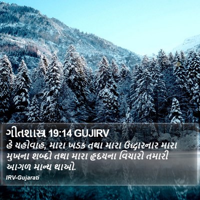 ગીતશાસ્ત્ર 19:14 GUJIRV Bible Verse Image