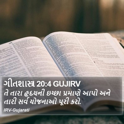 ગીતશાસ્ત્ર 20:4 GUJIRV Bible Verse Image