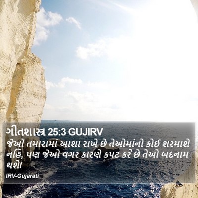 ગીતશાસ્ત્ર 25:3 GUJIRV Bible Verse Image