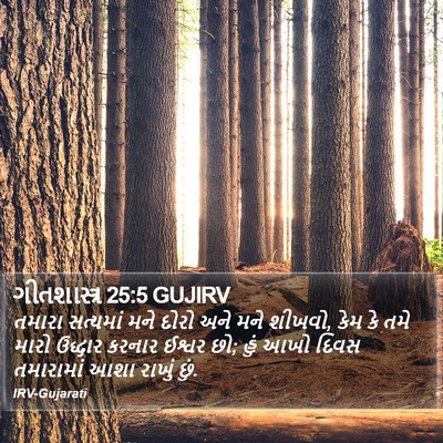 ગીતશાસ્ત્ર 25:5 GUJIRV Bible Verse Image