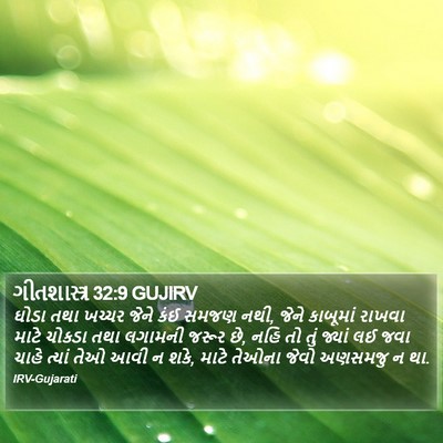 ગીતશાસ્ત્ર 32:9 GUJIRV Bible Verse Image