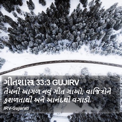ગીતશાસ્ત્ર 33:3 GUJIRV Bible Verse Image
