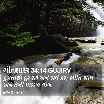 ગીતશાસ્ત્ર 34:14 GUJIRV Bible Verse Image