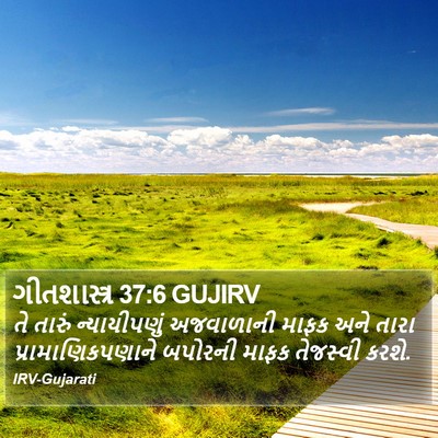 ગીતશાસ્ત્ર 37:6 GUJIRV Bible Verse Image