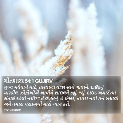 ગીતશાસ્ત્ર 54:1 GUJIRV Bible Verse Image