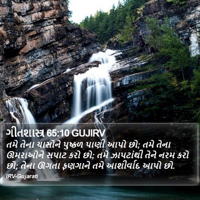 ગીતશાસ્ત્ર 65:10 GUJIRV Bible Verse Image