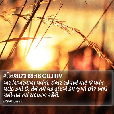 ગીતશાસ્ત્ર 68:16 GUJIRV Bible Verse Image