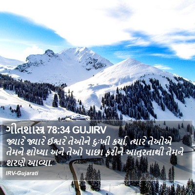 ગીતશાસ્ત્ર 78:34 GUJIRV Bible Verse Image