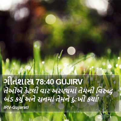 ગીતશાસ્ત્ર 78:40 GUJIRV Bible Verse Image