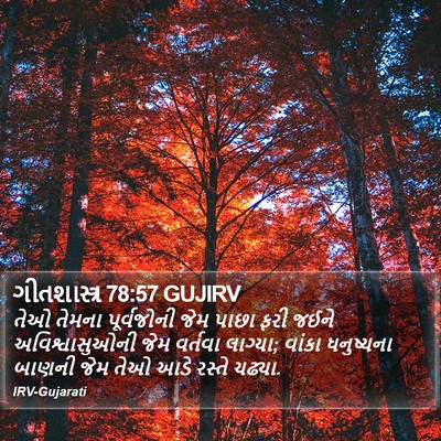 ગીતશાસ્ત્ર 78:57 GUJIRV Bible Verse Image