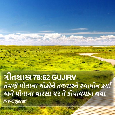 ગીતશાસ્ત્ર 78:62 GUJIRV Bible Verse Image