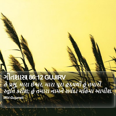 ગીતશાસ્ત્ર 86:12 GUJIRV Bible Verse Image