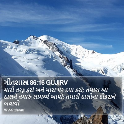 ગીતશાસ્ત્ર 86:16 GUJIRV Bible Verse Image