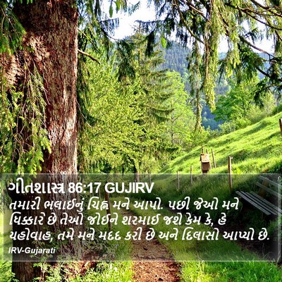 ગીતશાસ્ત્ર 86:17 GUJIRV Bible Verse Image