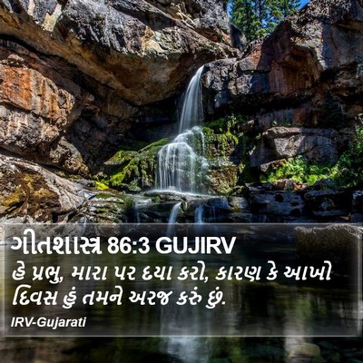 ગીતશાસ્ત્ર 86:3 GUJIRV Bible Verse Image
