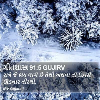ગીતશાસ્ત્ર 91:5 GUJIRV Bible Verse Image