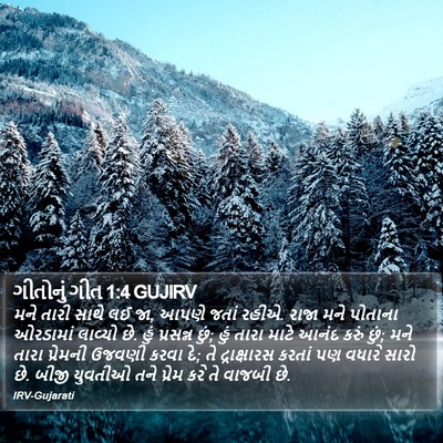 ગીતોનું ગીત 1:4 GUJIRV Bible Verse Image