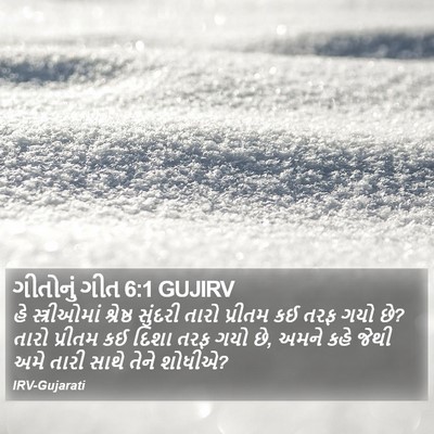 ગીતોનું ગીત 6:1 GUJIRV Bible Verse Image