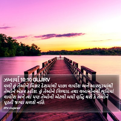 ઝખાર્યા 10:10 GUJIRV Bible Verse Image
