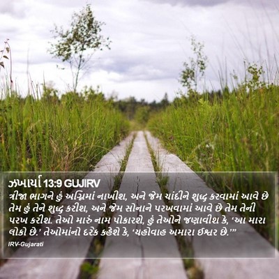 ઝખાર્યા 13:9 GUJIRV Bible Verse Image