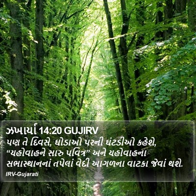 ઝખાર્યા 14:20 GUJIRV Bible Verse Image
