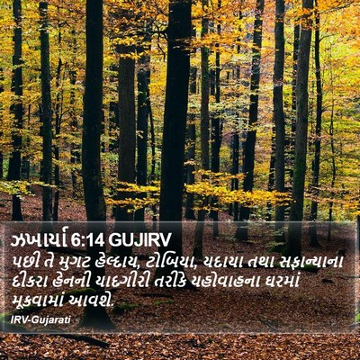 ઝખાર્યા 6:14 GUJIRV Bible Verse Image