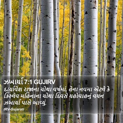 ઝખાર્યા 7:1 GUJIRV Bible Verse Image