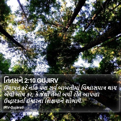 તિતસને 2:10 GUJIRV Bible Verse Image